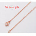 20 Pieces / Batch 304 Stainless Steel Necklace Link Necklace 1mm 2mm Thick Chain Link 45cm/50cm/60cm for Jewelry Necklace
