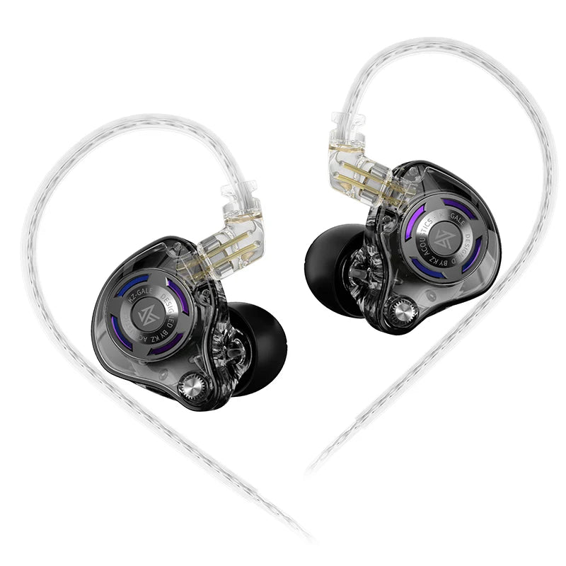 KZ Gale Earphone Gaming and Music Headset Dynamic Driver Detachable Design Enhances , Bass Performance for A More