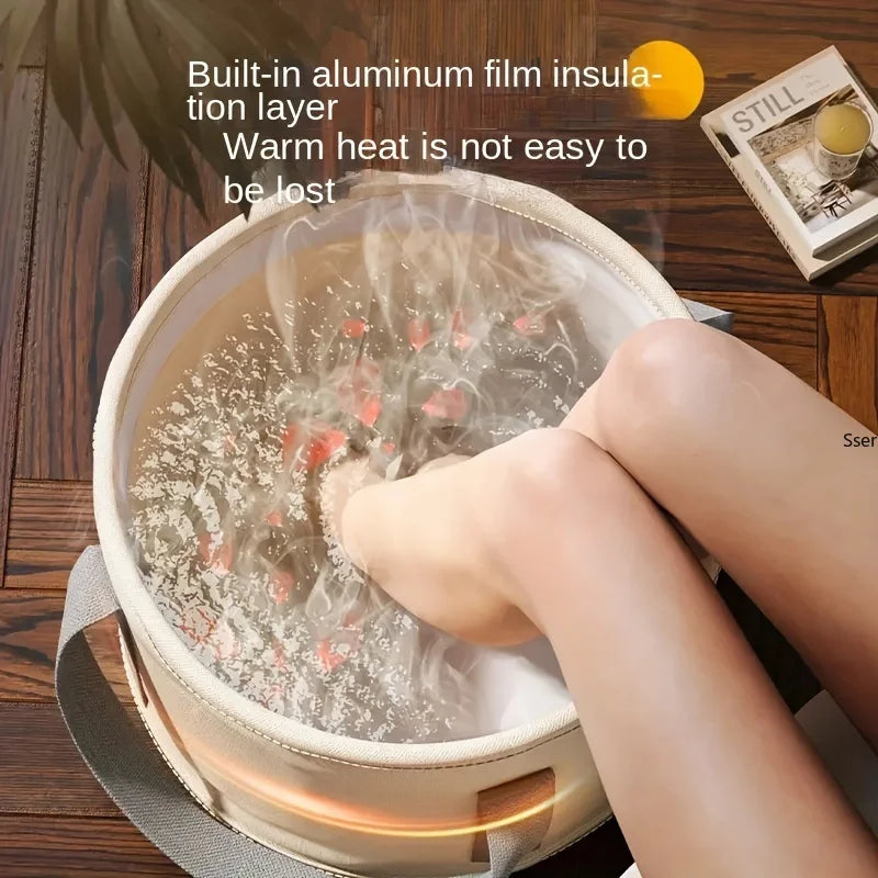 Foldable Portable Folding Foot Soak Bath Tub with Heat Preservation - Multifunctional Deep Basin, Foot Spa Bucket massagem