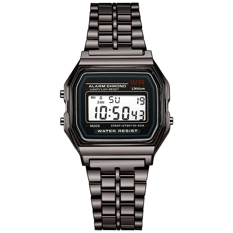 Luxury Rose Gold Women Watches Electronic Digital Display Retro Style Clock Men's Relogio Masculin Reloj Hombre Homme