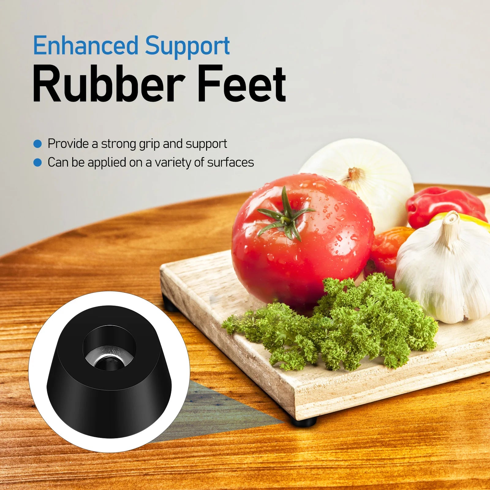 120 Sets Furniture Leg Pads for Hardwood Floors Rubber Feet Antislip Delicatessen Black