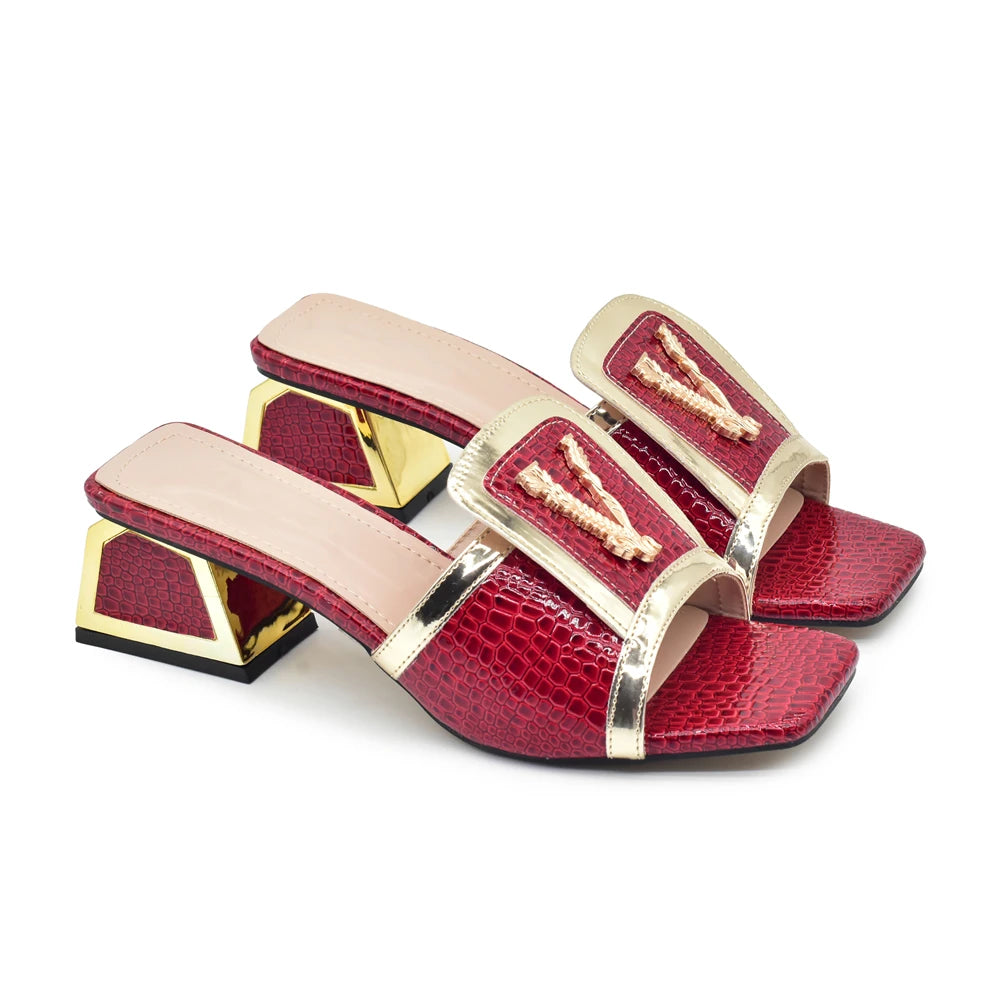New Fashion Elegant Women Shoes Slip on Open Toe Shoes for Wedding Women Plus Size Women Shoes 43 Luxery Nigerian Party Pumps