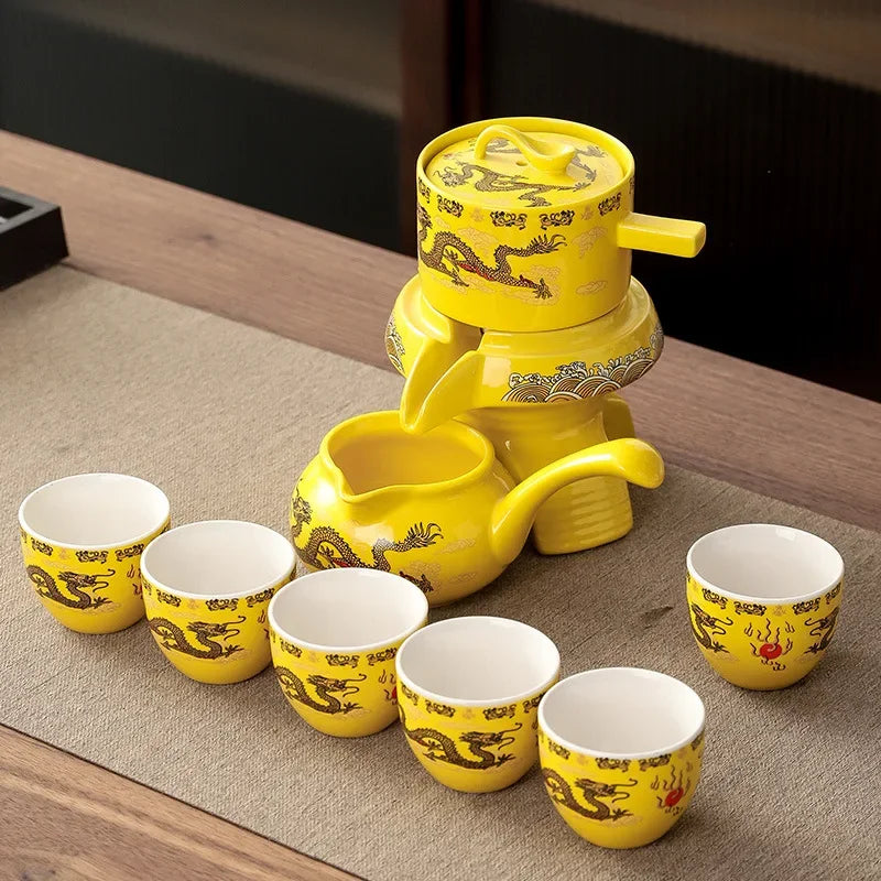 Automatic Kungfu Tea Set  Household Simple Pot Cup Ceramic
