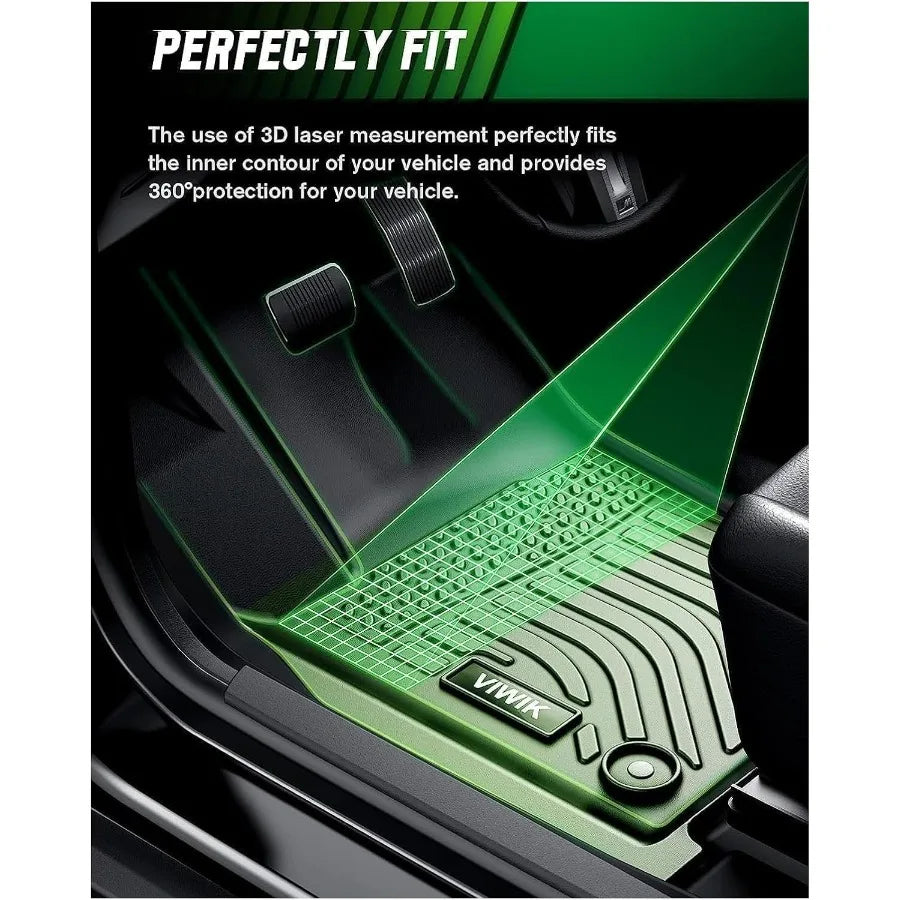 All Weather Protection Floor Mats for  Camry 20122017 Custom Full Set Liners Including Front and Rear 1st and 2nd Row Black TPE