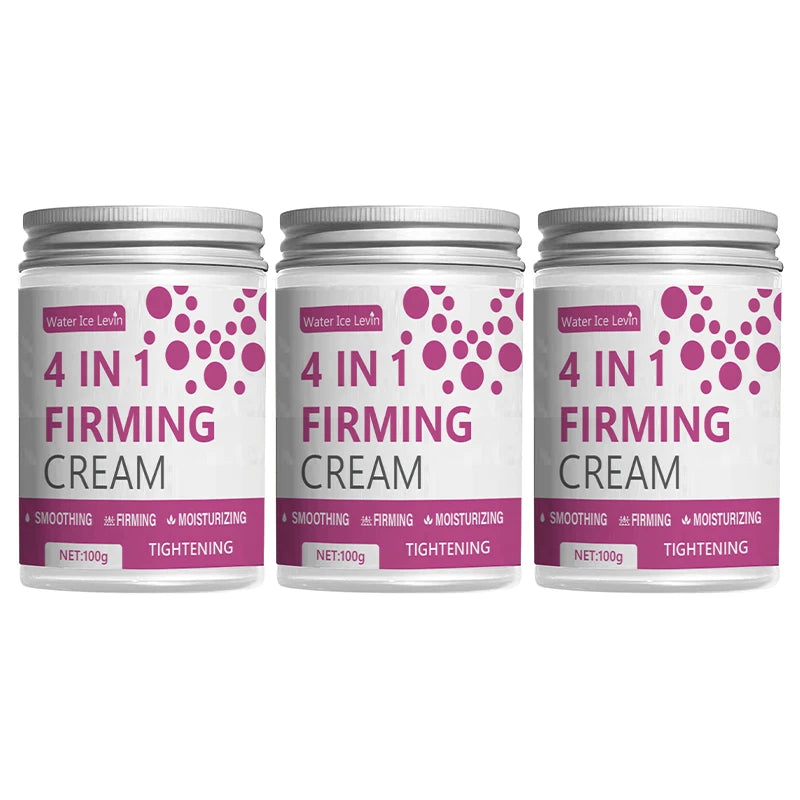 4 in 1 Firming Cream with Hyaluronic Acid, Ginger Oil & Shea Oil, Moisturizes, Firms, Smooths & Tightens for Elastic Skin