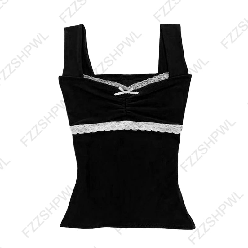 Women's suspenders stripe pattern casual Y2K retro Harajuku fashion new street punk sweet hip hop cute hottie baby crop tops emo