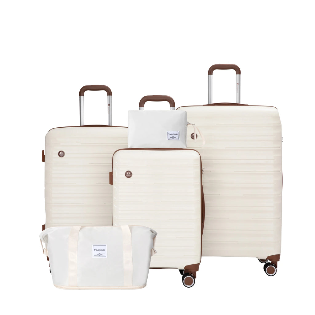 Luggage Sets 5 Piece, Suitcases with Double Spinner Wheels and TSA Lock, Hardcase 3 Set Luggage with Travel Duffle Bag