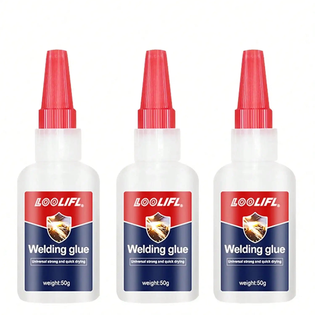 6 Pack 50g LOOLIFL Oily Welding Super Glue Fast Curing Waterproof Flexible Repair Glue for Bike Motorcycle Tire Archery Carbon Arrow Metal Plastic Leather Crafts