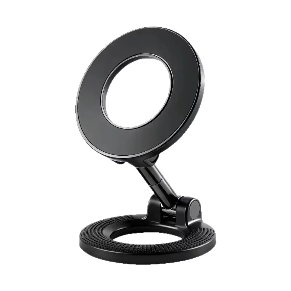 1 PC Portable Foldable Magnetic Phone Holder 360° Rotating Double-Sided Car Mount with Double Magnetic Absorption Mobile Stand
