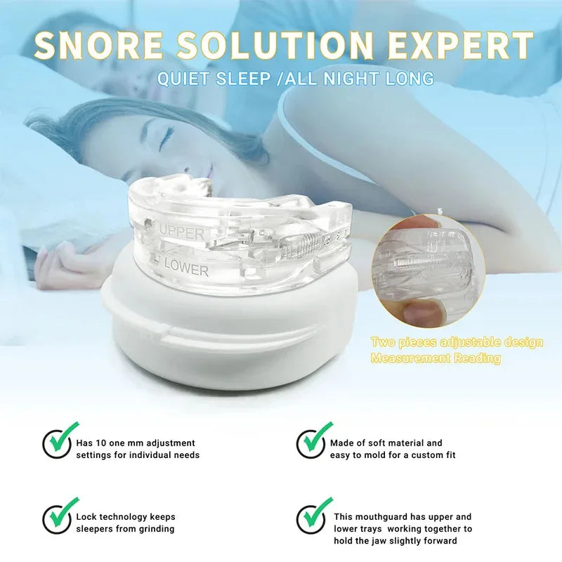 Anti Snoring Bruxism Mouth Guard Improve Sleeping Teeth Bruxism Sleeping Anti Snoring and Apnea Snoring Device To Stop Snoring