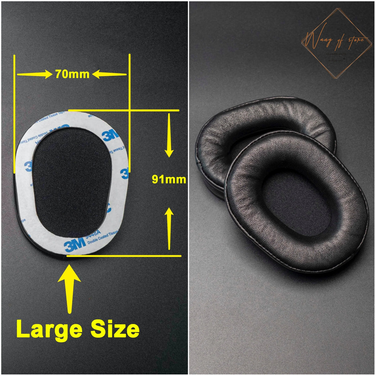 Sheepskin Ear Pads Foam Cushion For ULTRASONE ED 8 Palladium Ruthenium Edition 8 x  Headphone Real Leather Part
