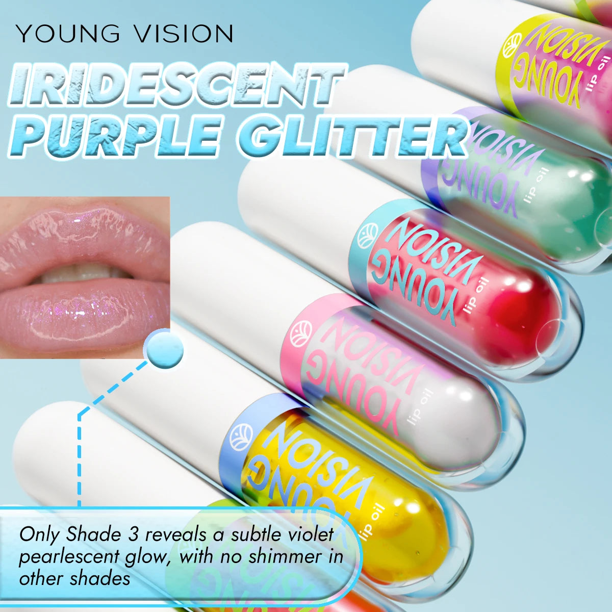 6 packs Fruit Color Changing Lip Glaze moisturizes, brightening, protects lips and fade lip lines lip gloss