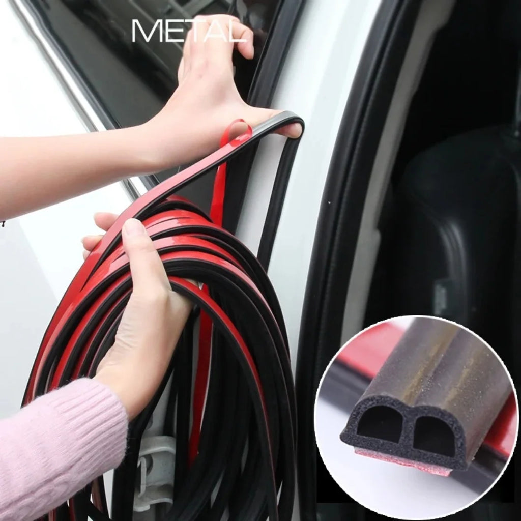 SEAMETAL Car Rubber Seals Sticker Sound Insulation Sealing Protector Weatherstrip Car Door Seal Strips 4M/5M/16M/25M B Shape