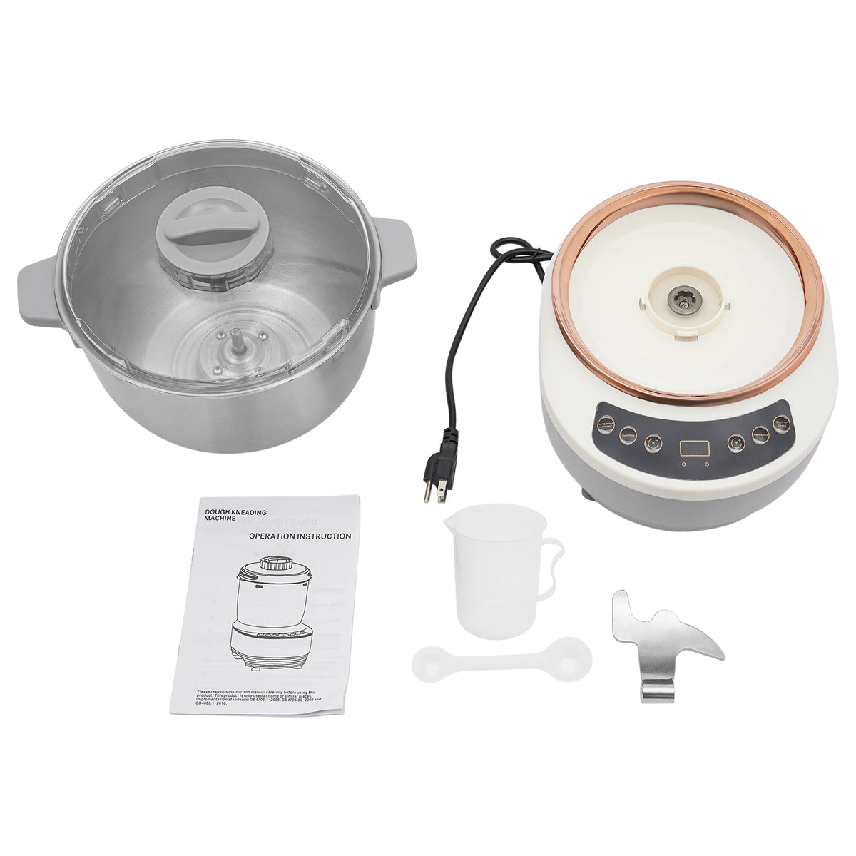 5L Electric Dough Maker US Standard with Ferment Function Electric Flour Kneading Machine Dough Mixer for Bread Pizza Dough