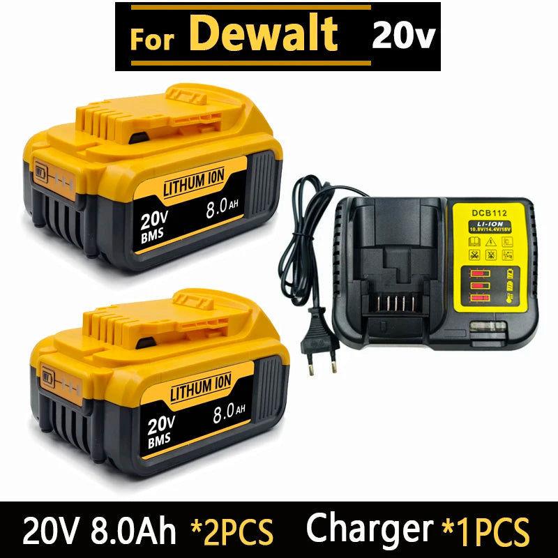 New High-Power for DEWALT 20V/60V Battery DCB200 DCB205 DCB206 * Power Tool 18V Battery 3AH 8AH 12AH 18AH Batteries DCD805