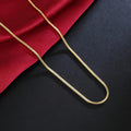 Hot new 925 Sterling Silver 2MM Snake Chain 18K gold Necklaces 16-30 Inches Women Men high quality party wedding Jewelrys