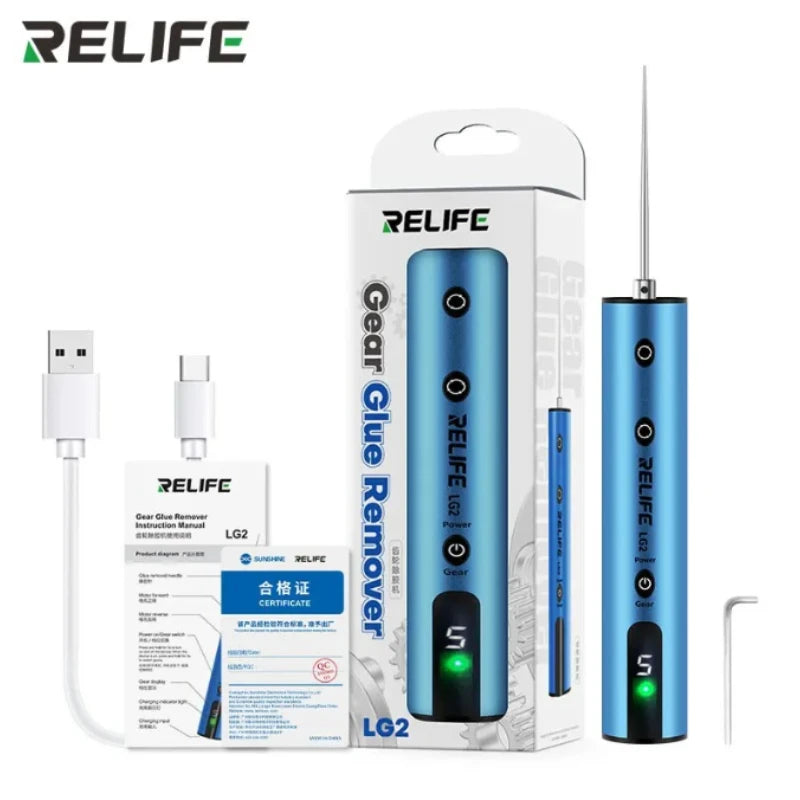 RELIFE LG2/SG2 Gear Glue Remover One-touch Start Five-speed Forward/Reverse Rotation for Efficient Adhesive Removal Repair Tools