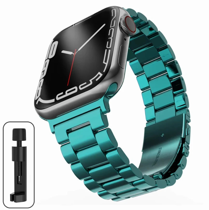 Stainless Steel Strap For Apple Watch Band 45mm Ultra 49mm 41mm 40mm 44mm Strap Metal Bracelet For Iwatch Series 9 10 46mm 42mm