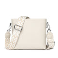 100% Genuine Leather Crossbody Bag Women Fashion Wide Strap Shoulder Bag Ladies Cowhide Messenger Bag Small Handbag and Purse