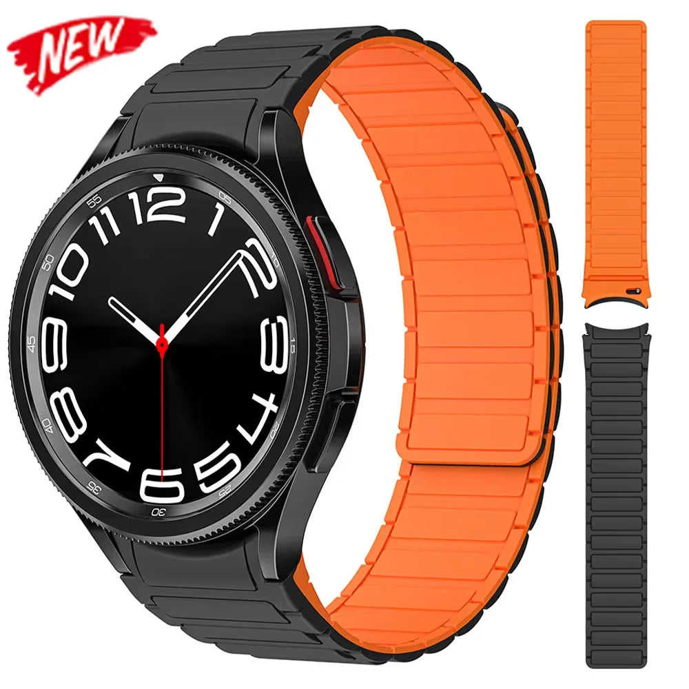 Silicone Band For Samsung Galaxy Watch 6 Classic 43mm 47mm 5Pro 45mm NO Gaps Sports Strap For Watch 6 40 44mm 4Classic 42mm 46mm