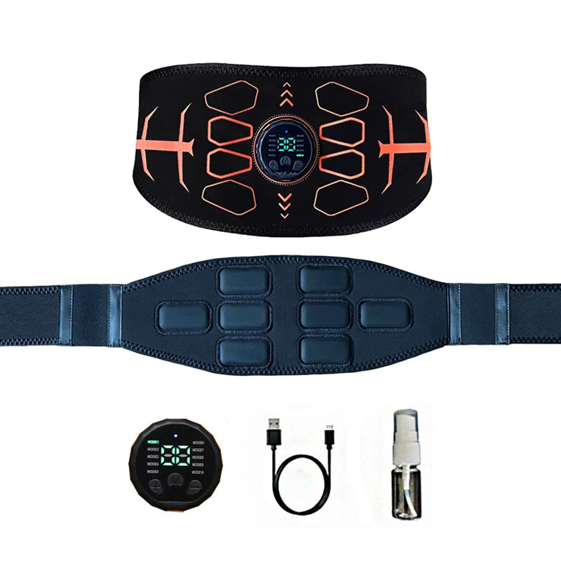 Smart Fitness Belt Abs Trainer USB Charge Body Arm Massage Workout For Men And Women