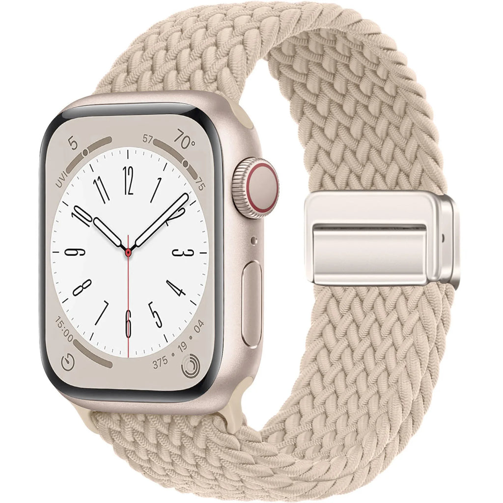 Nylon Strap For Apple Watch Band Ultra 44mm 40mm 45mm 49mm 41mm 44 mm magnetic buckle Braided Bracelet iWatch series 10 9 se 7 8