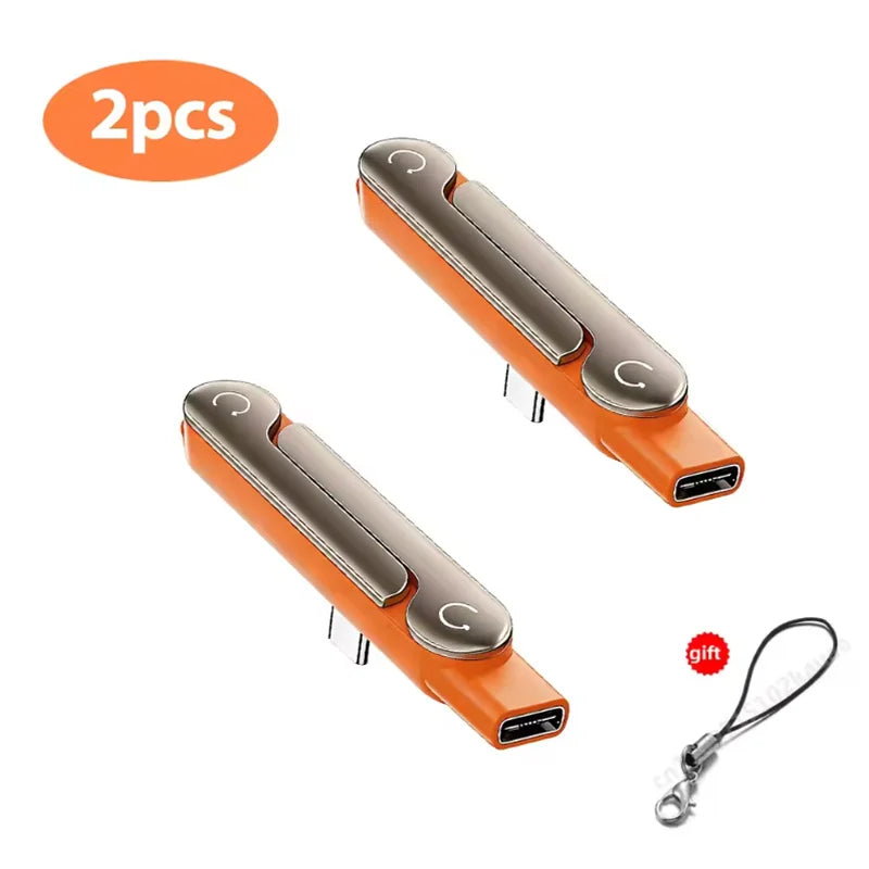 Type-C Phone Charging Bracket Adapter with 240 W Fast Charging Support, OTG Functionality, and Foldable Mounting Stand — USB-C M