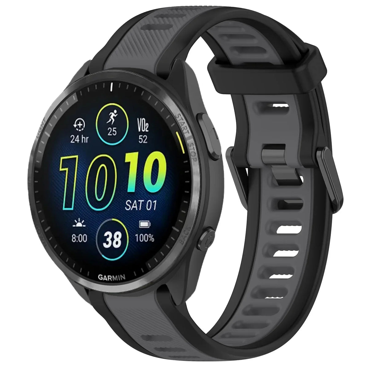 18mm 22mm 20mm Official Silicone Strap for Garmin Forerunner 970 570 55 965 265 165 Venu 3 2 Vivoactive 6 5 Band Bracelet Correa