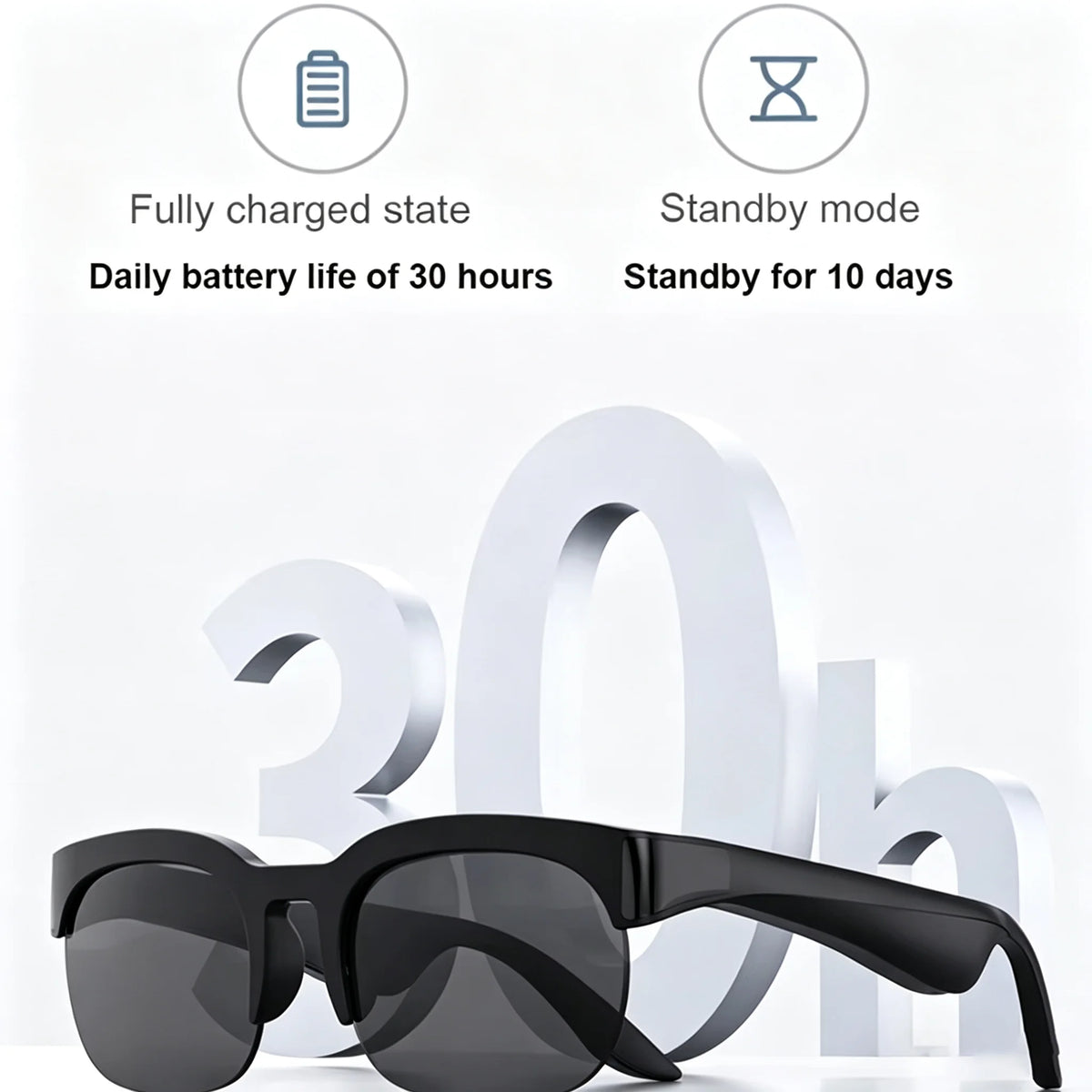 New Camera Control Smart Glasses 2026 Music Sunglasses Headphones Wireless Bluetooth Call Headset HIFI Audio Glasses For Android