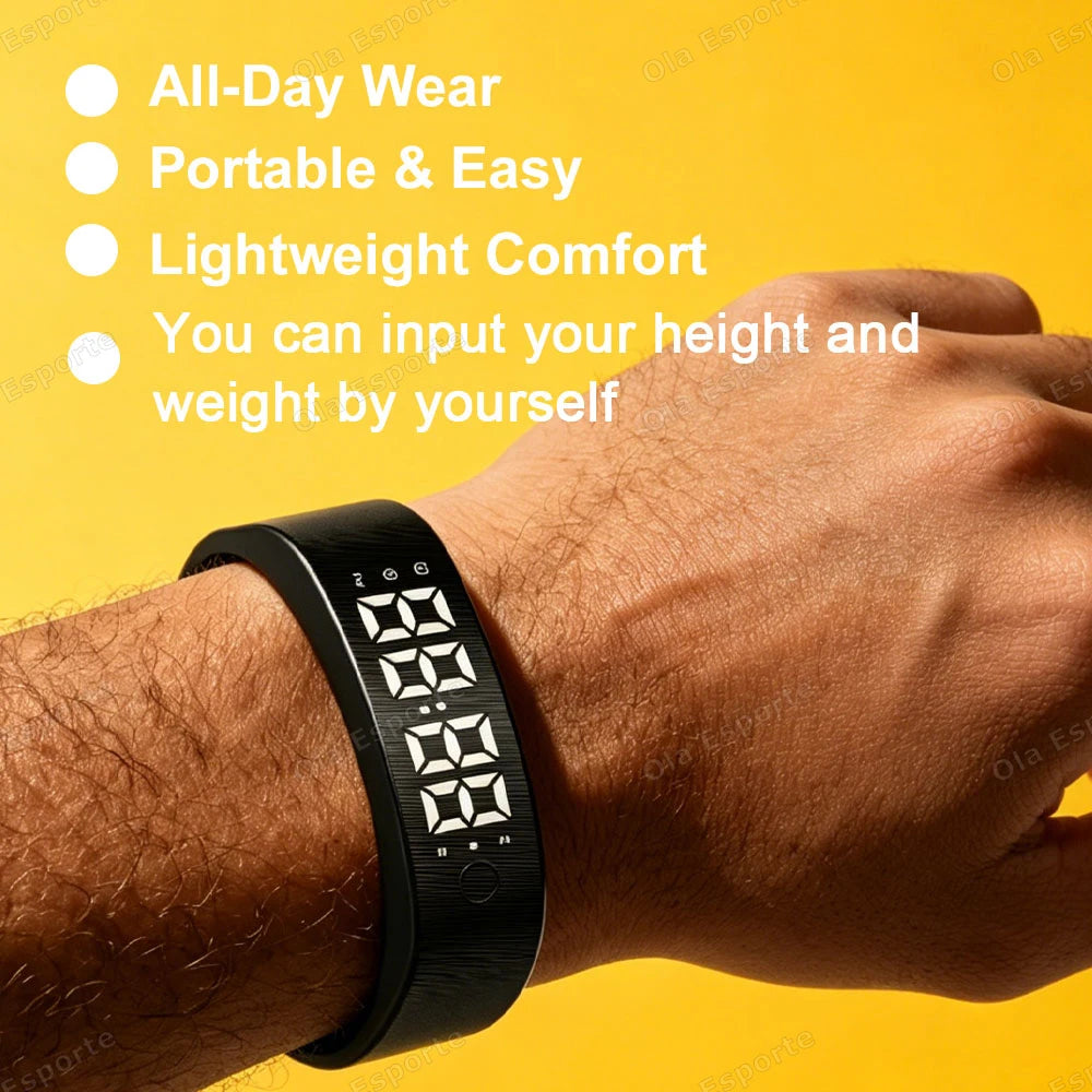 Vibrating Alarm Clock Watch Heavy Sleepers Silent Wake-Up Smart Bracelet Men Women Adjustable Wearable Vibration Wrist Band HW12