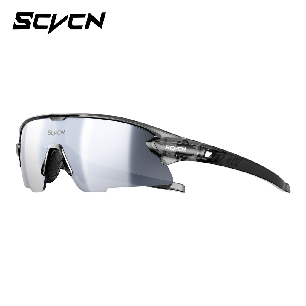 SCVCN New Sports Sunglasses Photochromic Cycling Glasses Mountain Bicycle Goggles MTB Road UV400 Protection Sun Eyewear for Man