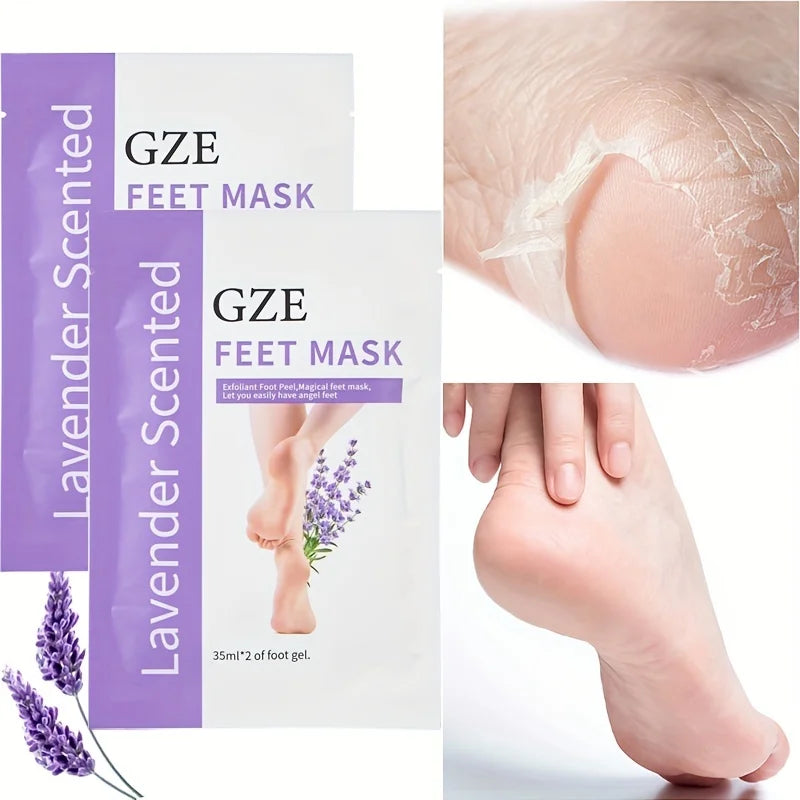 GZE Foot Peel Mask Skin Exfoliating for Dry, Rough Cracked Heels, Callus