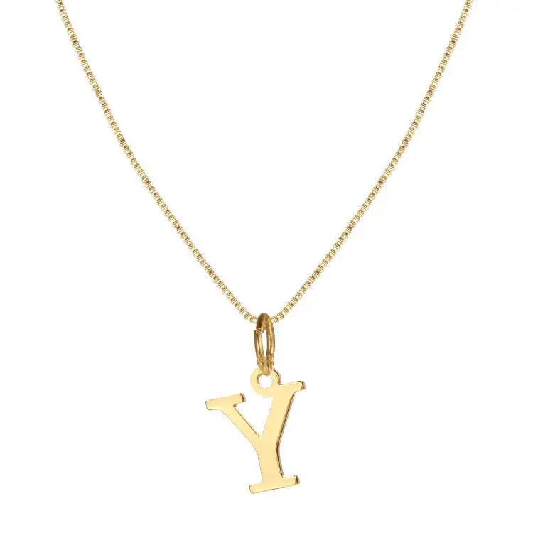 1pc Exquisite Jewelry Necklace, Stainless Steel A-Z,26 English Initials Pendant, Holiday Gift, Suitable For Women To Wear Daily