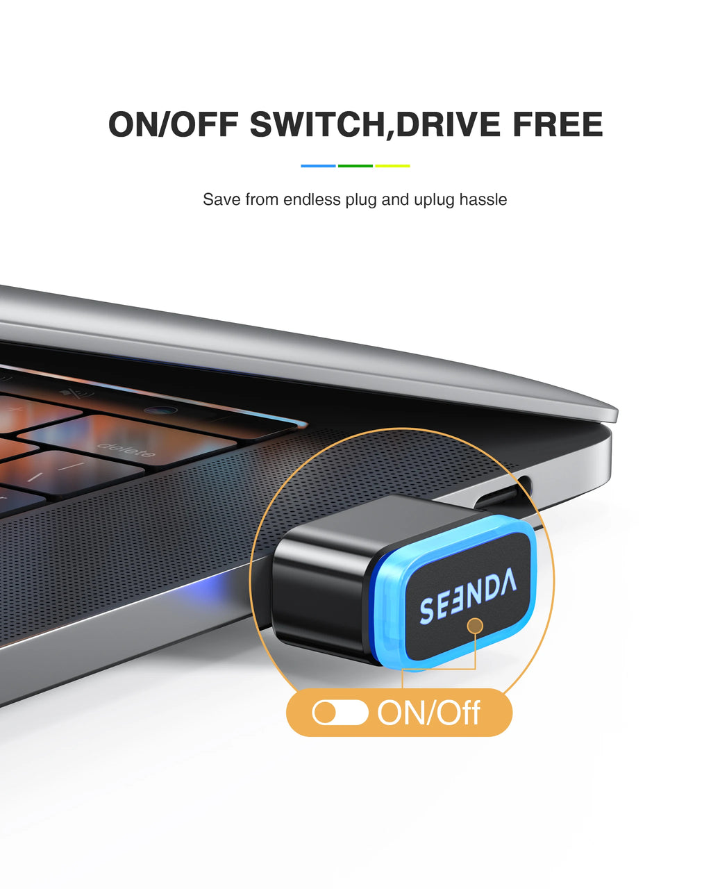 Seenda Mouse mover Jiggler Keeps PC/Laptop/Computer Awake Driver-Free USB and Type C 2 in 1 Tiny Mouse Shaker Simulate