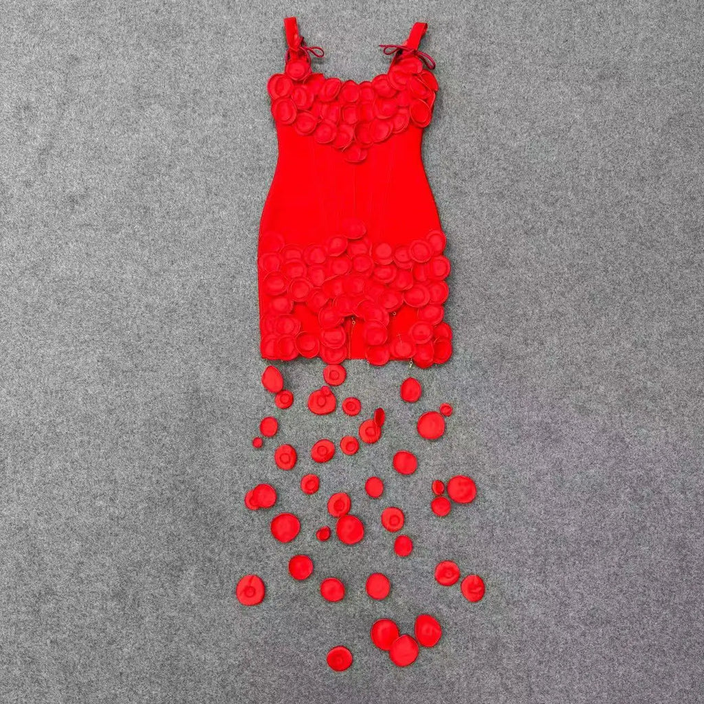 2026 New Bandage Dress Women Sexy Tube Top Sleeveless Floral Waist Elegant Temperament Evening Party Gown
