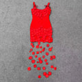 2026 New Bandage Dress Women Sexy Tube Top Sleeveless Floral Waist Elegant Temperament Evening Party Gown