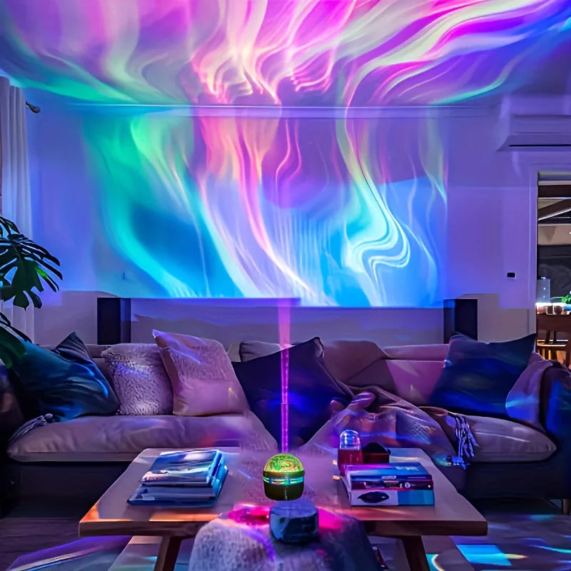 LED Northern Lights Projector Light 7 Modes Starry Sky Night Light with Remote USB Plug-in Auto Rotate for Bedroom Ceiling Party