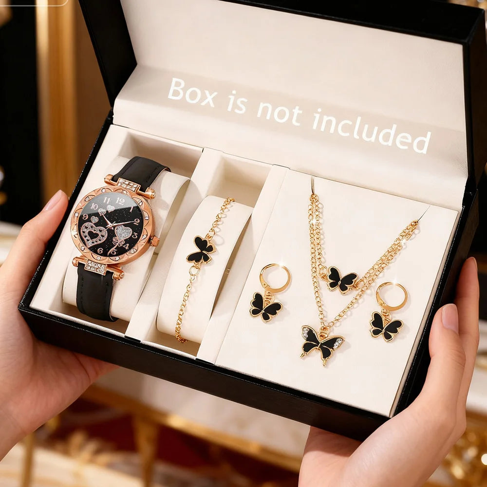 5pcs New Women's Fashion Quartz Watch, Ideal For Parties, Mother's Day & Eid Al Adha, Great Gift For Girlfriend And Best‑Friends