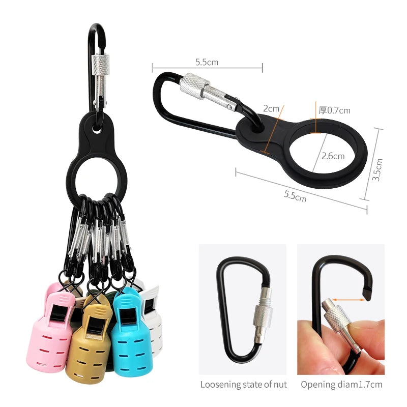 New Squid Jig Bait Protector Kit Size M 6pcs Webfoot Octopus Egi Hooks Cover Cuttlefish Umbrella Lure Cap with Carabiner