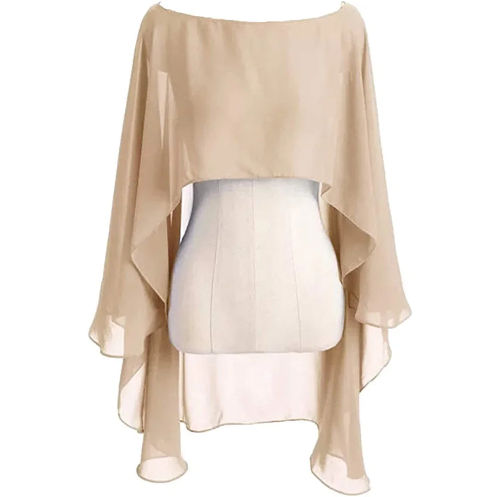 Women Chiffon Cape Bolero Femme Mariage Chalas Mujer Evening Wedding Bridal Jacket Wraps Accessories Peleryna Cloak Boda Shawl