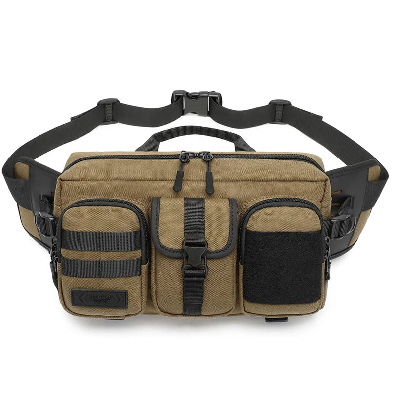 Nylon Male Tool Sling Chest Hip Bum Bag Men Waist Fanny Pack Belt Bag Tactical Military Motorcycle Rider Sports Climb Camping