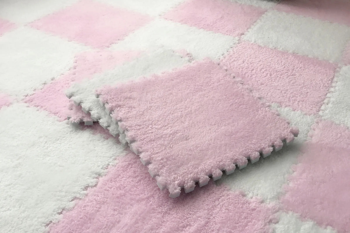 Soft Plush Children's Mat EVA Foam Puzzle Mat Long Hair Carpet Infant Developing Mat Rug Puzzle Interlock Keep Warm Playmat 30CM