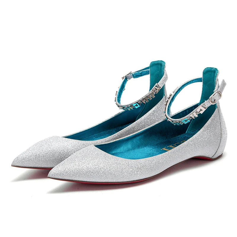 CHCH Women's Flat Shoes 2024 New Simple and Comfortable Pointed Business Women's Shoes