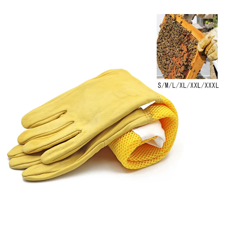Beekeeper Beekeeping Gloves Protective Sleeves Ventilated Professional Anti Bee for Apiculture Beekeeper Prevent Beehive tools