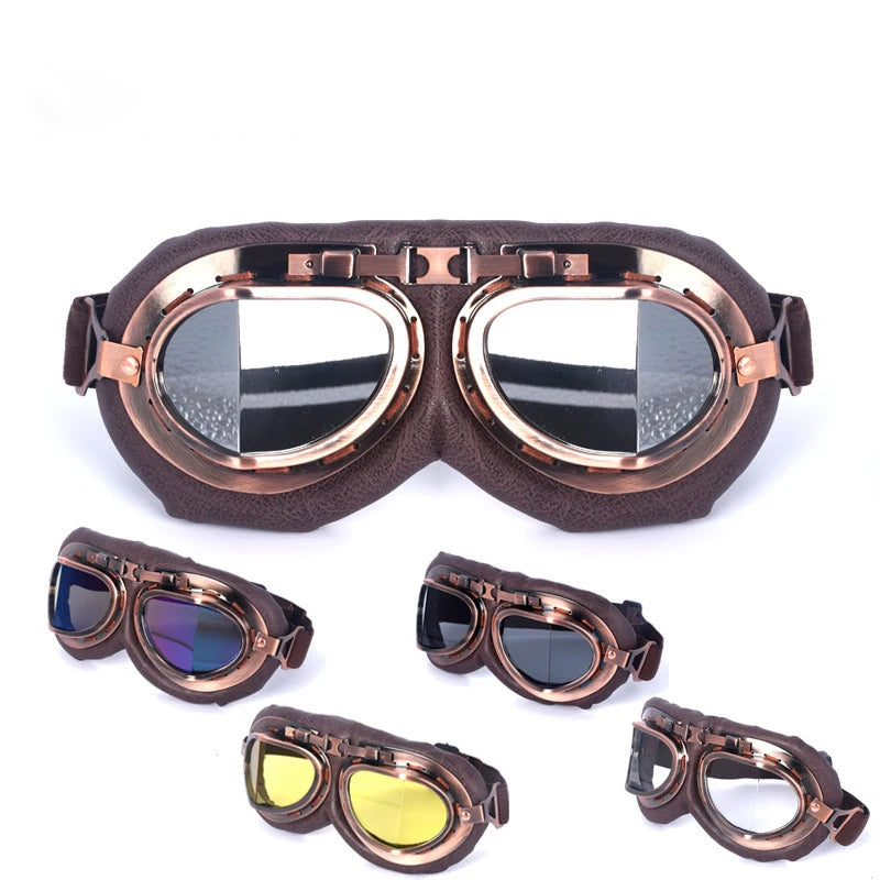 Retro Motorcycle Goggles – Five Lens Colors