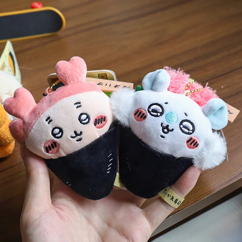 Sushi Series jiyi Pendants Plush Dolls Momonga Hachiware Usagi Pendants Keychains Friend Dolls, Toys Cute Gifts