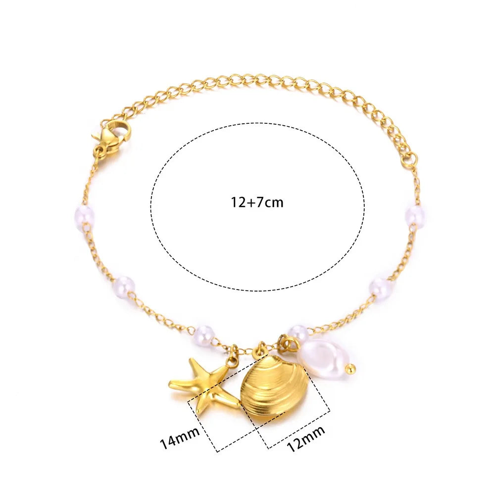 Stainless Steel Beaded Round Snake Chain Bracelets For Women Gold Color Geometric Bracelet Luxury Wedding Party Jewelry Gift