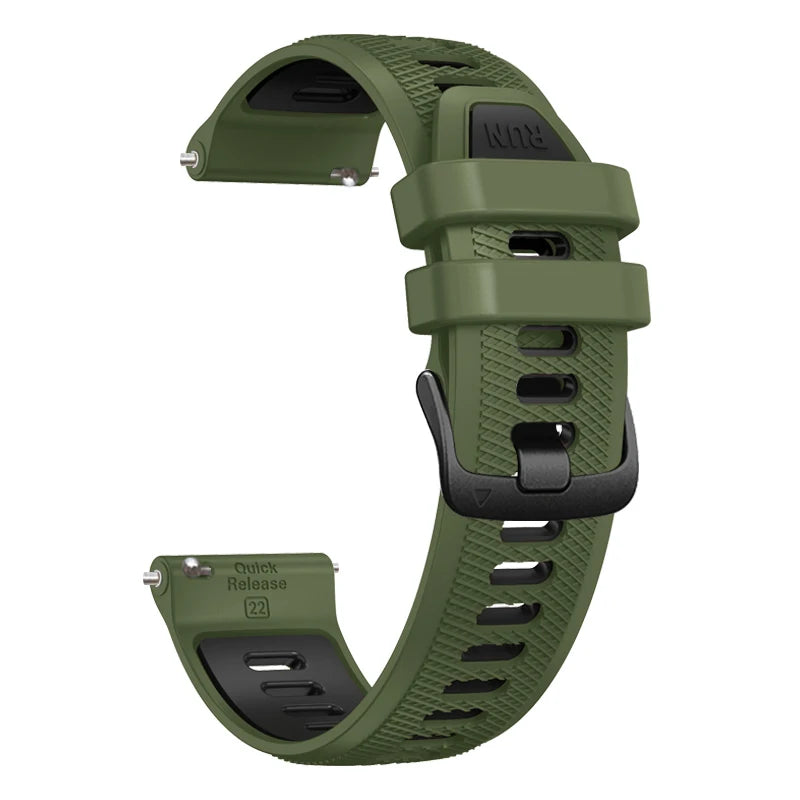 22mm Official Strap For Garmin Forerunner 265 745 255 Music Watchband Bracelet Vivoactive 4 Venu 2 3 Silicone Bands Replacement