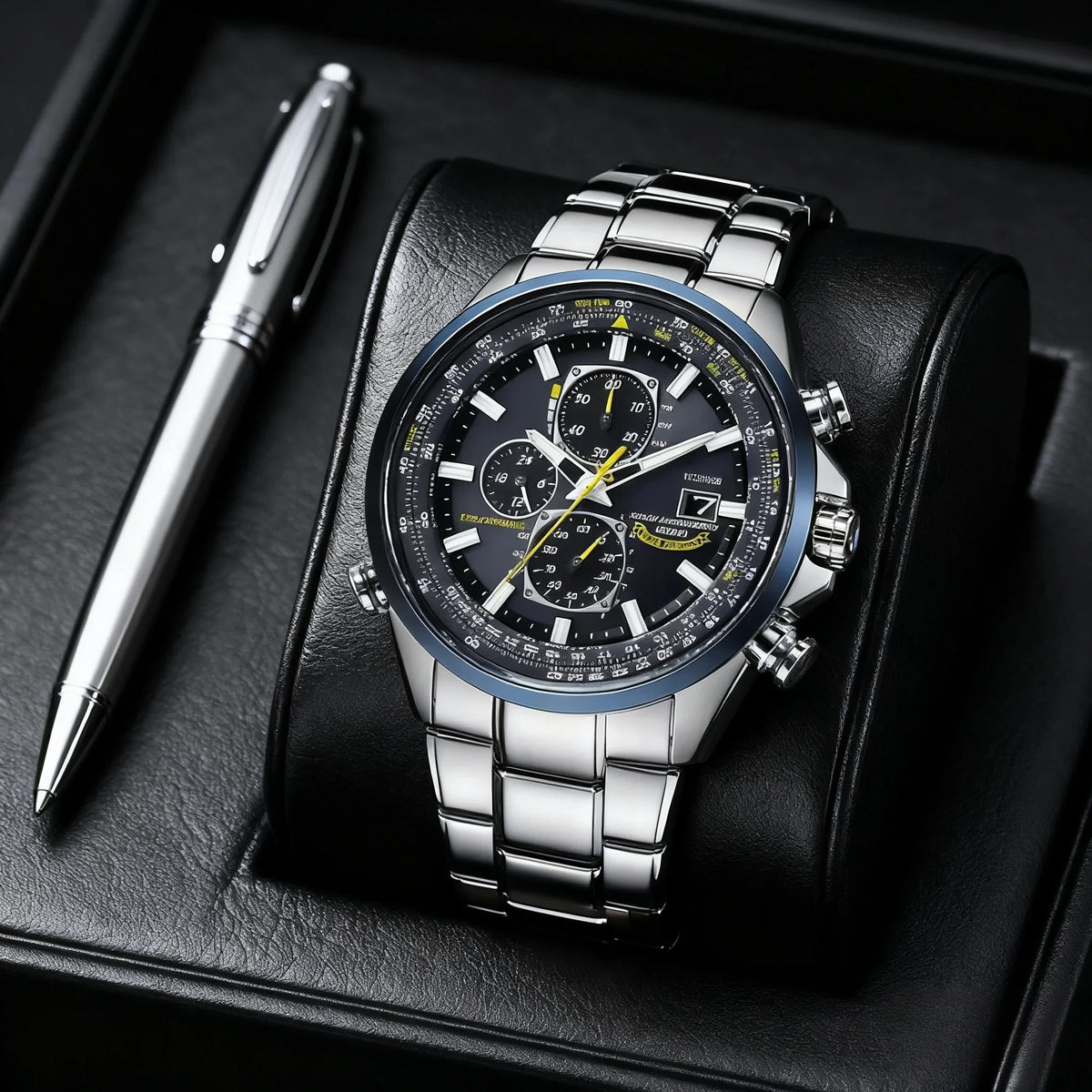 High Quality Men's Quartz Watch Luxury Trend Luminous Multi-Function Chrono Stainless Automatic Watch Father's Day Gifts for Men