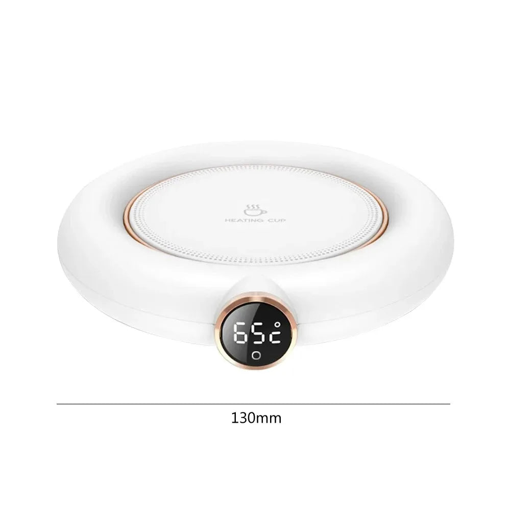 USB DC5V Cup Warmer Heating Pad Coaster Constant Temperature 3 Gear Digital Display Adjustable Timing Heater for Coffee Milk Tea